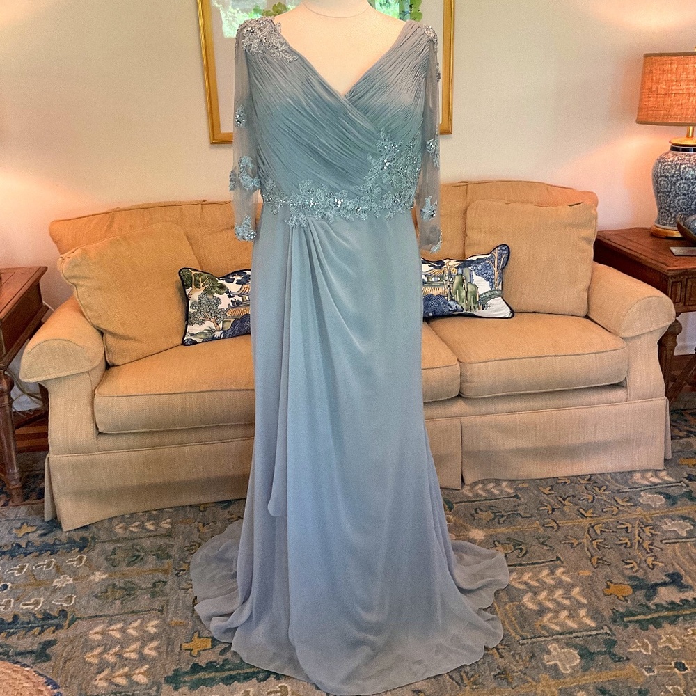 Alyce Black Label Grey Dress 16 NWOT